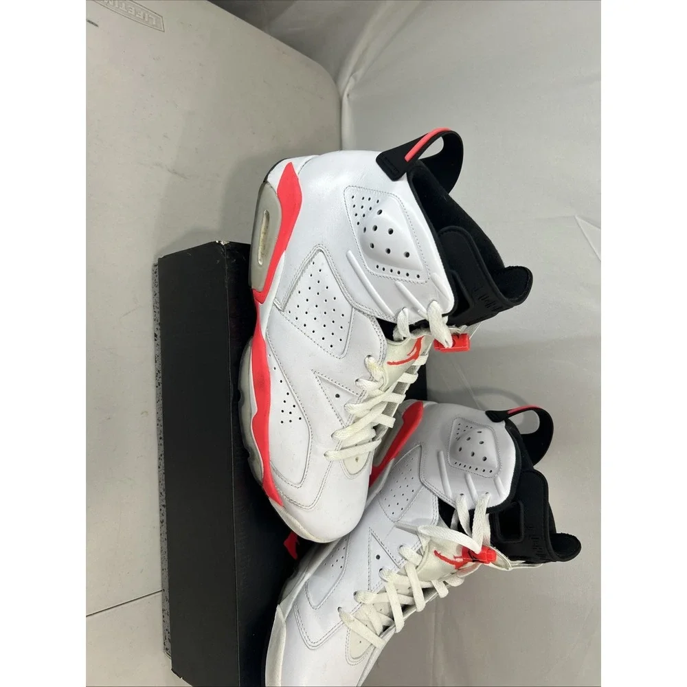 Nike Air Jordan 6 Retro White Infrared 2014 384664-123 With Box Size 12